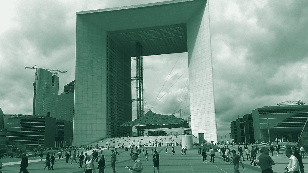 La Grande Arche in the La Défense business district of Paris